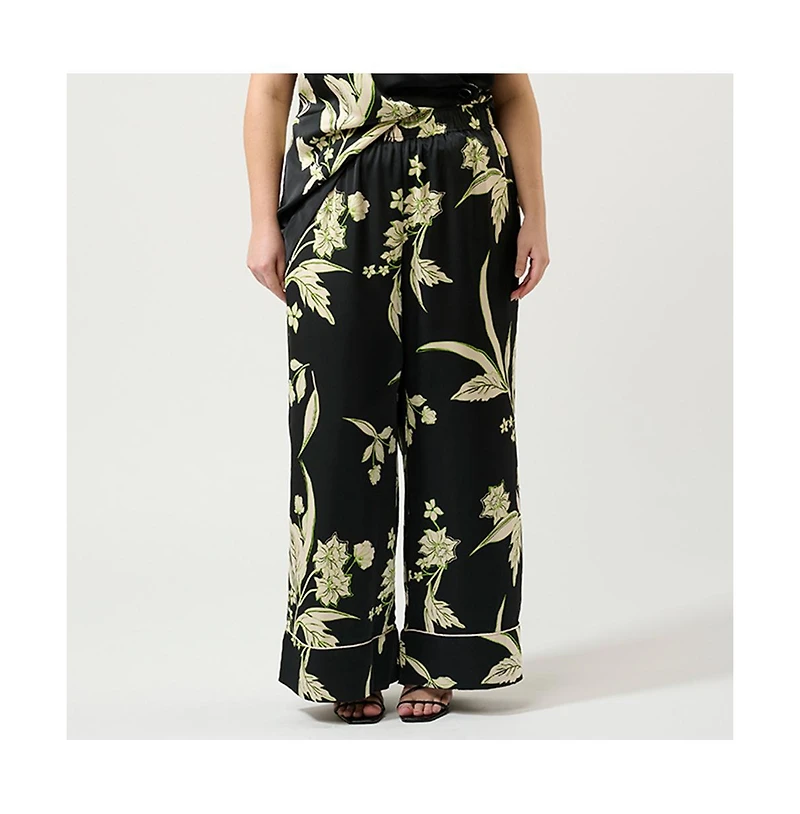 Estelle Baia Wide Leg Satin Pant