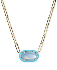 Kendra Scott Elisa Enamel Frame Paperclip Necklace, 17" + 3" extender