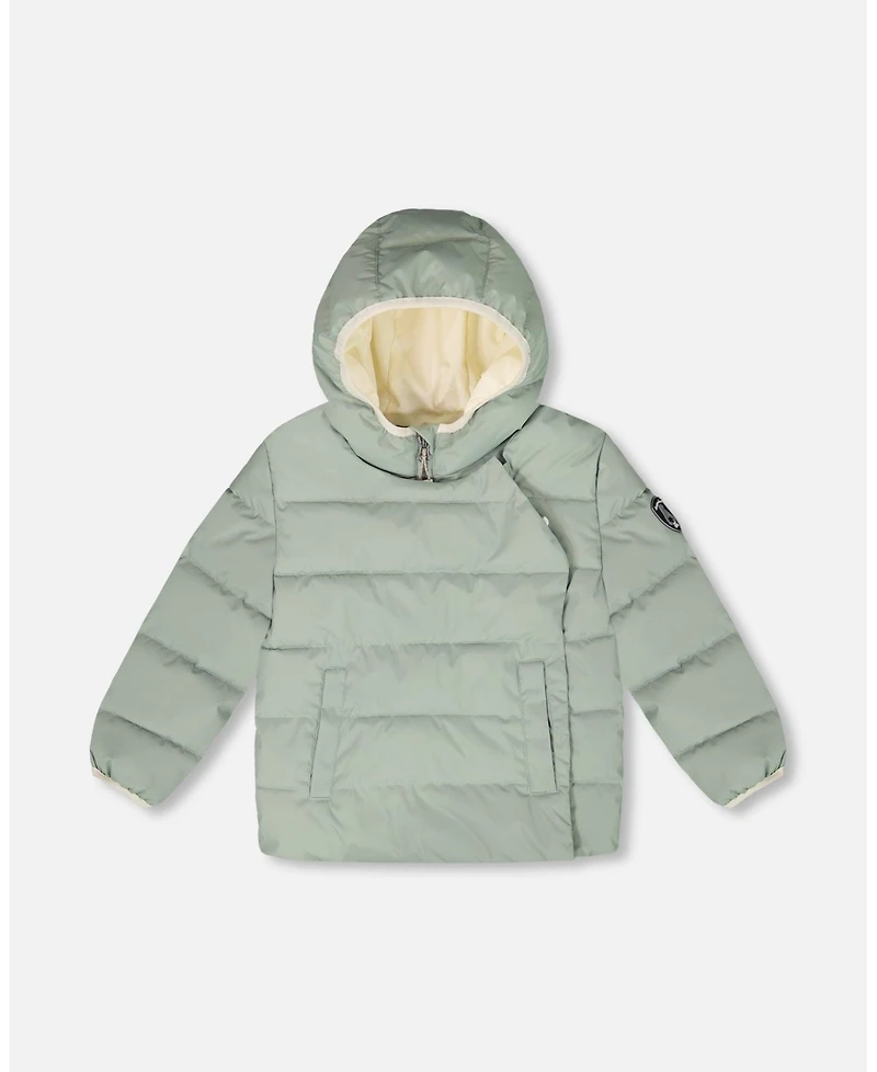 Deux par Boy Compressible Winter Puffy Coat Designed for Car Seat Sage Green - Toddler|Child