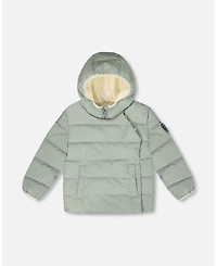 Deux par Boy Compressible Winter Puffy Coat Designed for Car Seat Sage Green - Toddler|Child