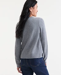Style & Co Women's Lace-Up Long-Sleeve Sweater, Macy's Exclusive