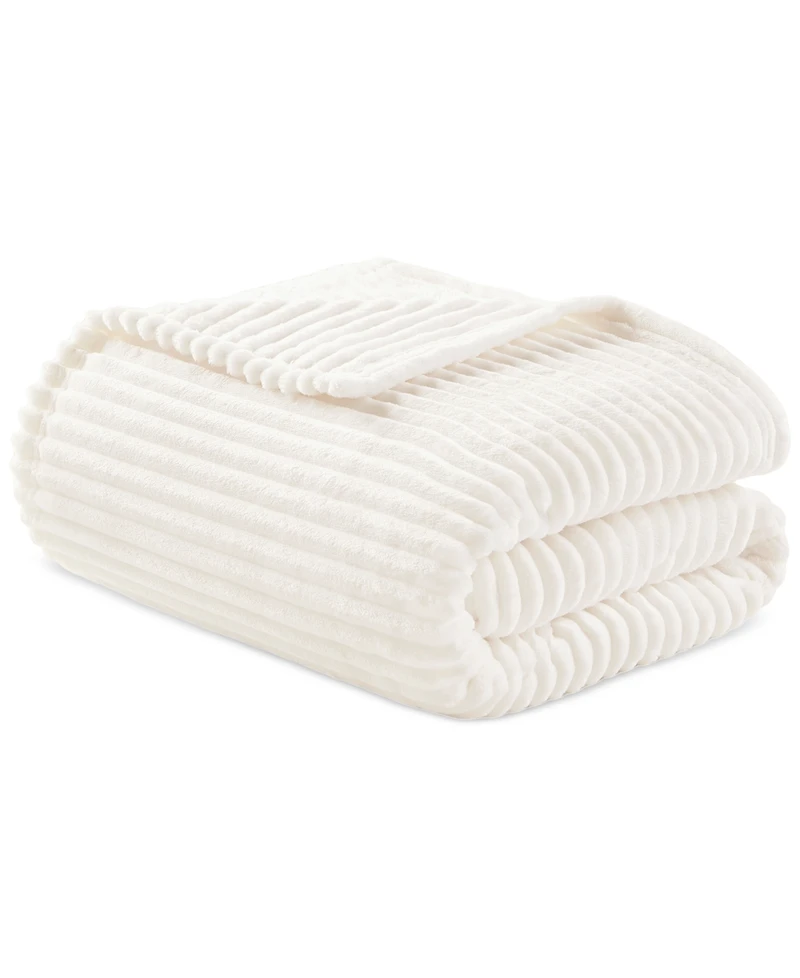 Arch Studio Ribbed Plush Blanket, King, Macy's Exclusive