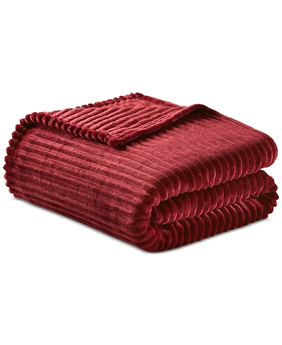 Arch Studio Ribbed Plush Blanket, King, Macy's Exclusive