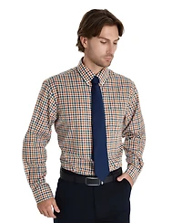 Club Room Men's Fashion Plaid Pattern Poplin Shirt, Macy's Exclusive