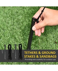 Outsunny 5' Inflatable Christmas Polar Bear Led Yard Holiday Decoration