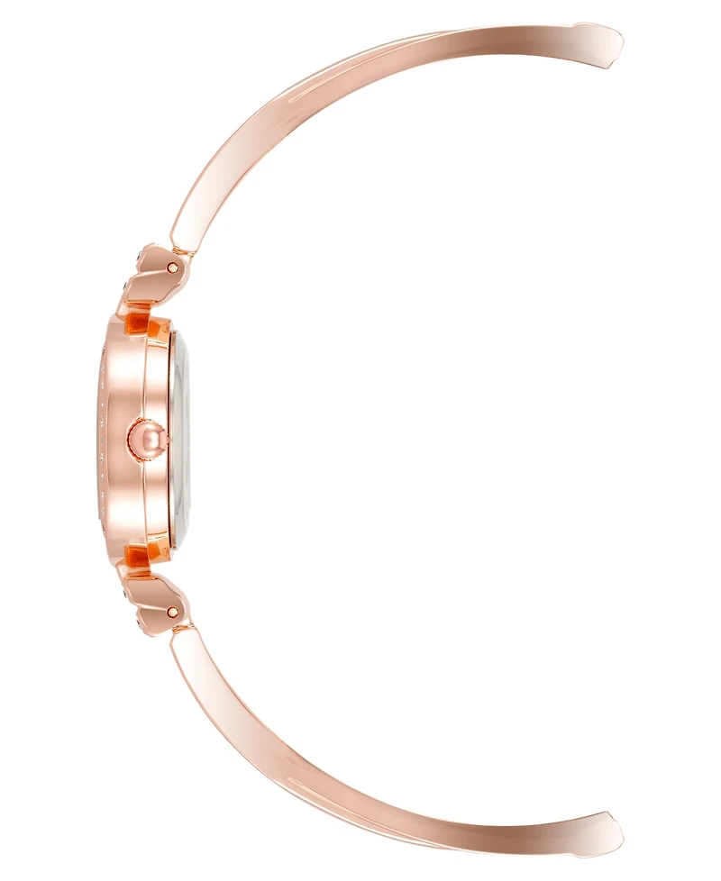 Anne Klein Women's Quartz Rose Gold-Tone Metal Alloy Bangle Watch Set, 24mm