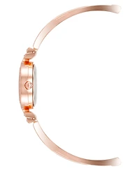 Anne Klein Women's Quartz Rose Gold-Tone Metal Alloy Bangle Watch Set, 24mm