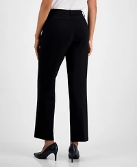 Kasper Women's Mid-Rise Pull-On Straight-Leg Pants, Regular & Petite