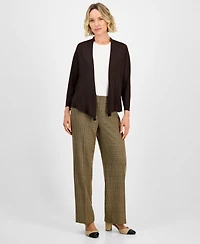 Kasper Women's Long Sleeve Cardigan Sweater, Regular & Petite