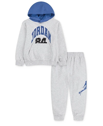 Jordan Little Boys 2-Piece Most Value Player Jumpman Fleece Pullover Hoodie and Pants Set