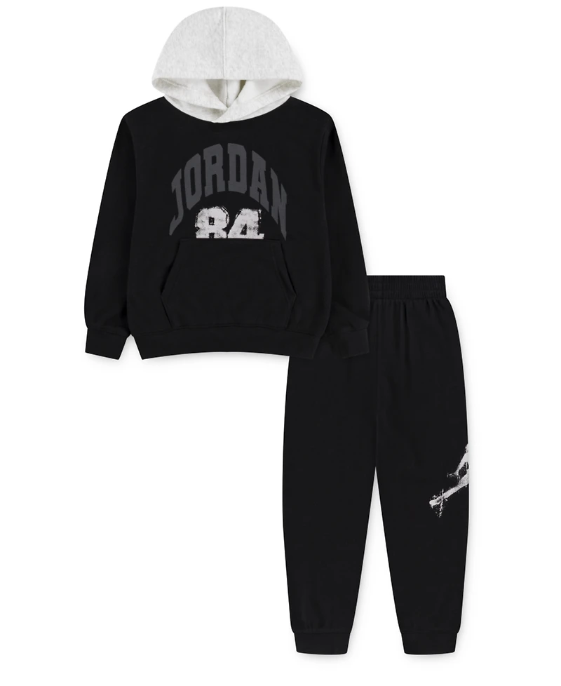 Jordan Little Boys 2-Piece Most Value Player Jumpman Fleece Pullover Hoodie and Pants Set