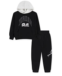Jordan Little Boys 2-Piece Most Value Player Jumpman Fleece Pullover Hoodie and Pants Set