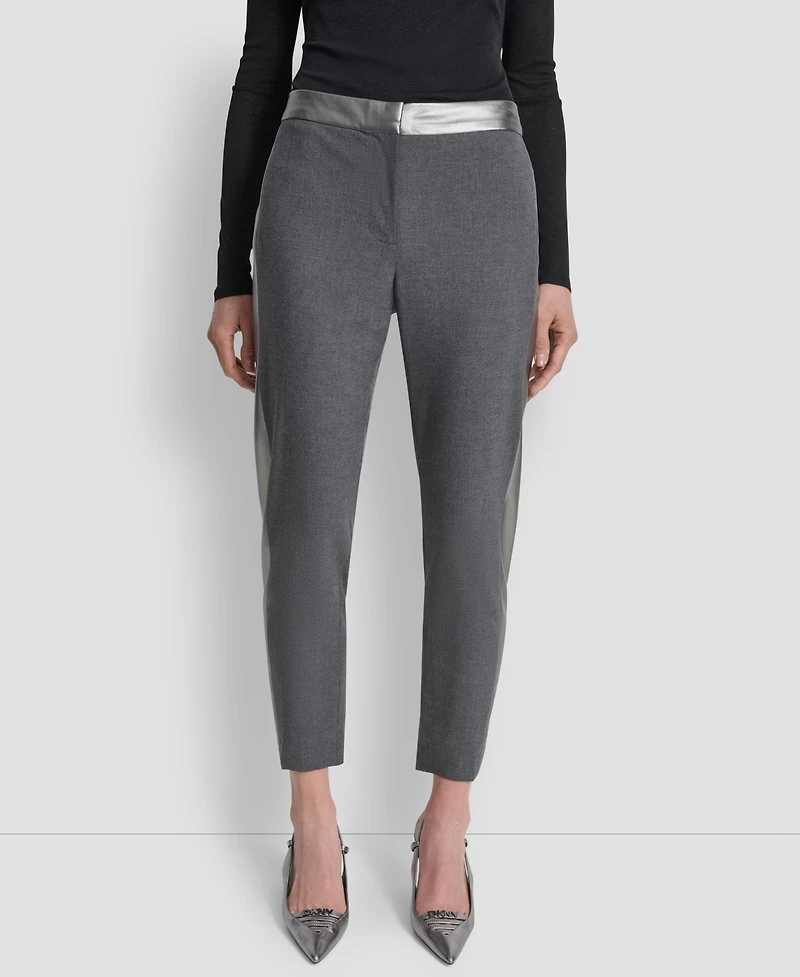 Dkny Women's Mid-Rise Tuxedo Pants