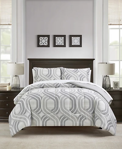 Sunham Ansiey Geometric 3-Pc. Comforter Sets