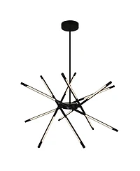 Cwi Lighting 36.5" Metal Oskil Led Integrated Chandelier