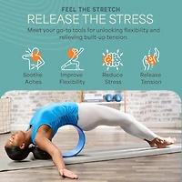 LifePro Yoga Wheel Set for Back, Shoulder, and Neck Pain Relief – Back Roller Wheel for Stretching and Alignment
