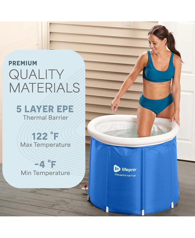Lifepro Portable Ice Bath Tub with Lid and Storage Bag