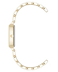 Anne Klein Women's Quartz Cushion Gold-Tone Metal Alloy Watch, 26mm