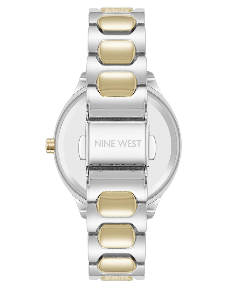 Anne Klein Women's Quartz Unique Silver-Tone and Gold-Tone Metal Alloy Watch, 33mm