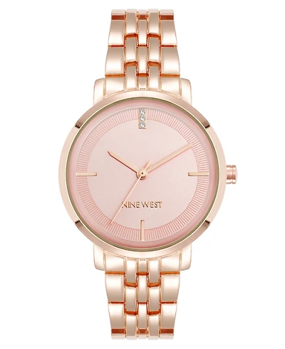 Anne Klein Women's Quartz Premium Rose Gold-Tone Metal Alloy Watch, 35mm
