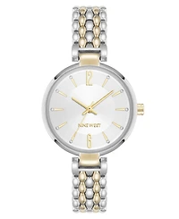 Anne Klein Women's Quartz Contemporary Silver-Tone Metal Alloy Watch, 35mm