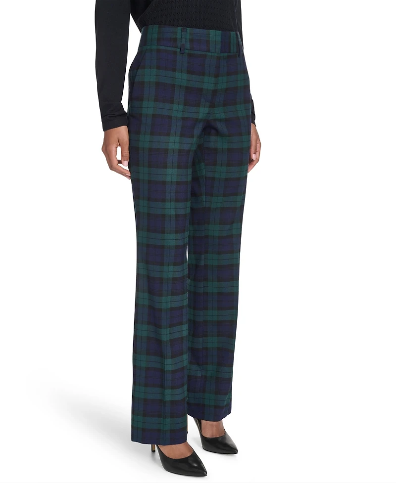 Tommy Hilfiger Women's Watch Plaid Bootcut Trousers