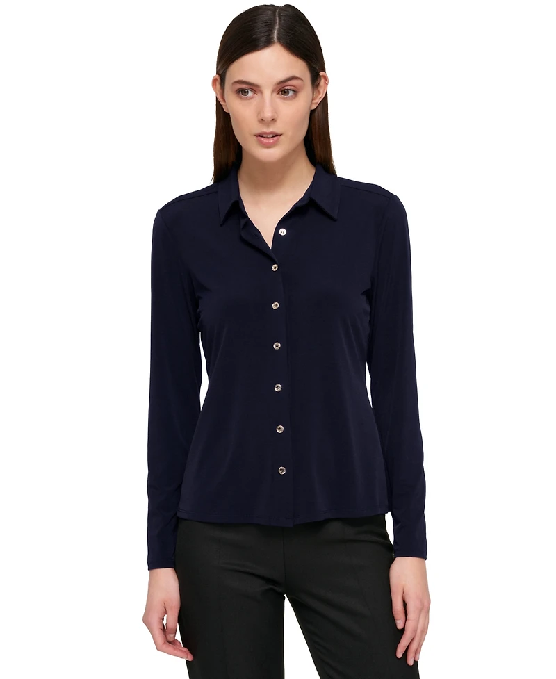 Tommy Hilfiger Women's Point-Collar Top