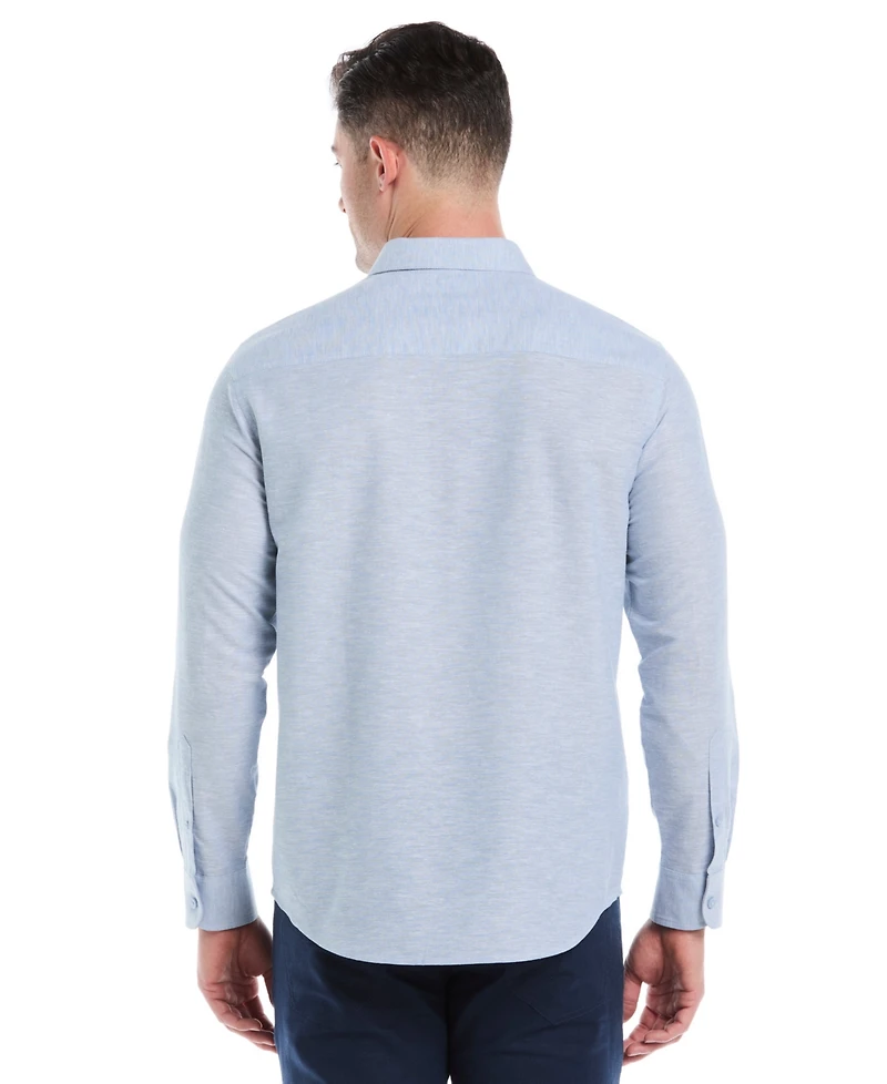Cubavera Men's Embroidered Long Sleeve Button Down Shirt