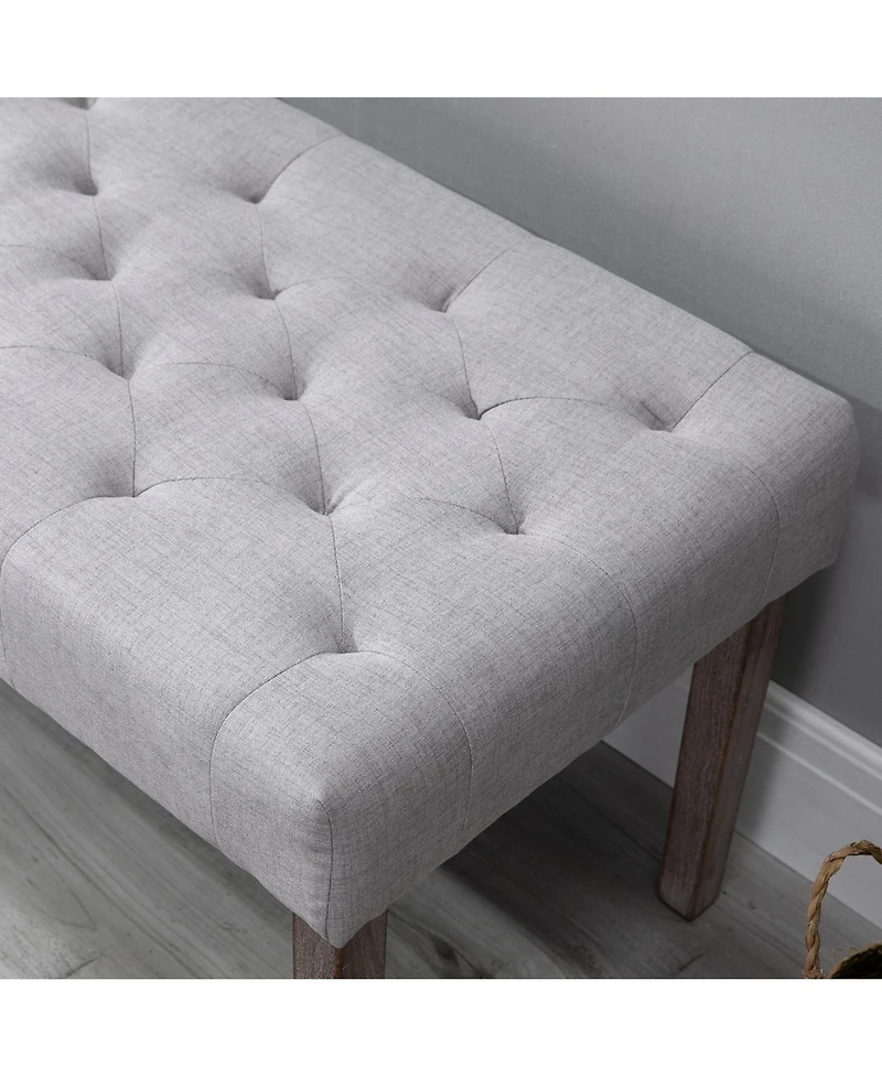 Homcom Modern Simplicity Household Bed End Footstool with Soft Sponge Cushion