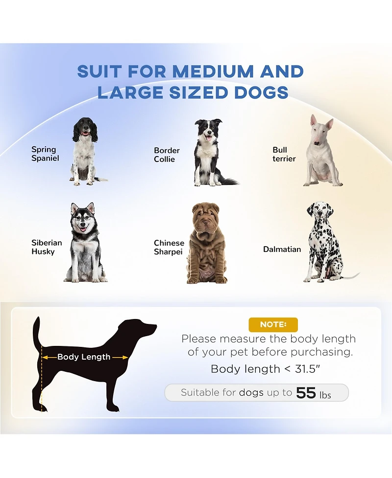 PawHut 38" Elevated Dog Sofa for Dogs Up to 55 lbs,