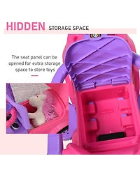 Aosom 3 in 1 Push Car, Sliding Car with Horn Music Light