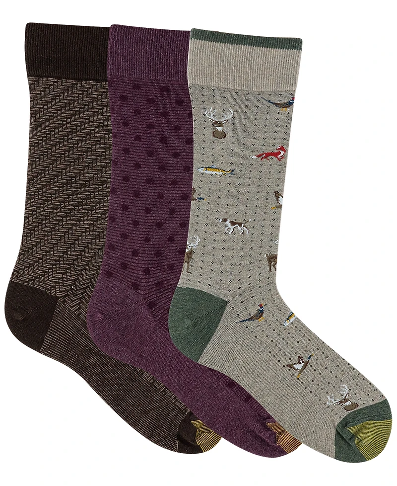 Gold Toe Men's 3-Pack Outdoorsman Reinforced Toe Crew Socks
