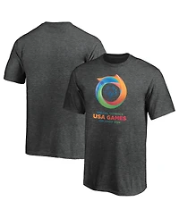 Fanatics Big Boys and Girls Heather Charcoal 2022 Special Olympics Usa Games Primary Logo T-Shirt