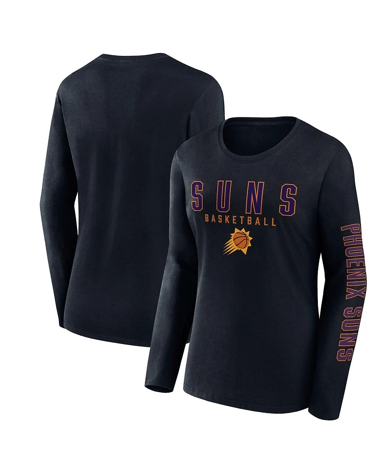 Fanatics Women's Black Phoenix Suns Top Baller Long Sleeve T-Shirt