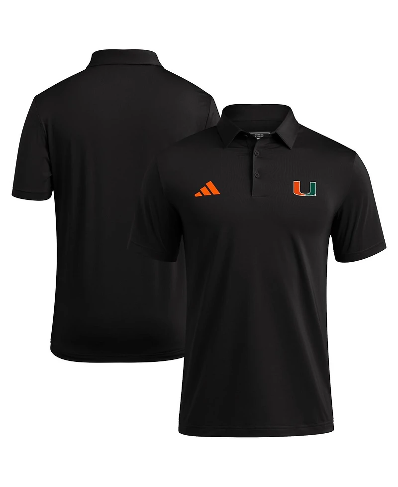 Adidas Men's Black Miami Hurricanes Ultimate 365 Polo Shirt