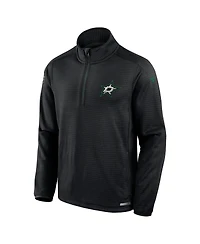 Fanatics Men's Black Dallas Stars Authentic Pro Rink Quarter-Zip Sweatshirt