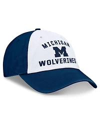 Top of the World Men's White/Navy Michigan Wolverines Heritage Weston Adjustable Hat