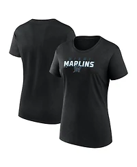 Fanatics Women's Black Miami Marlins Lean T-Shirt