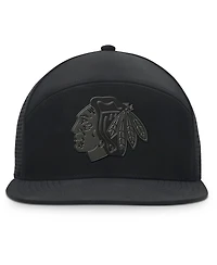Fanatics Men's Black Chicago Blackhawks Front Office Adjustable Hat
