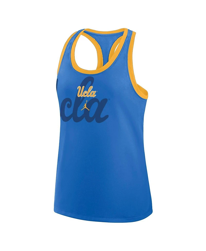 Jordan Women's Blue Ucla Bruins Primetime Racerback Tri-Blend Tank Top