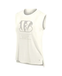 Fanatics Women's Cream Cincinnati Bengals Studio Embrace Tank Top