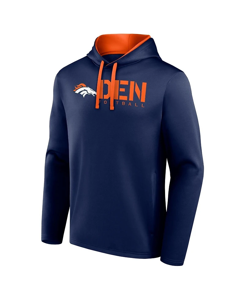 Logo Athletic Men's Navy Denver Broncos Head Start Pullover Hoodie