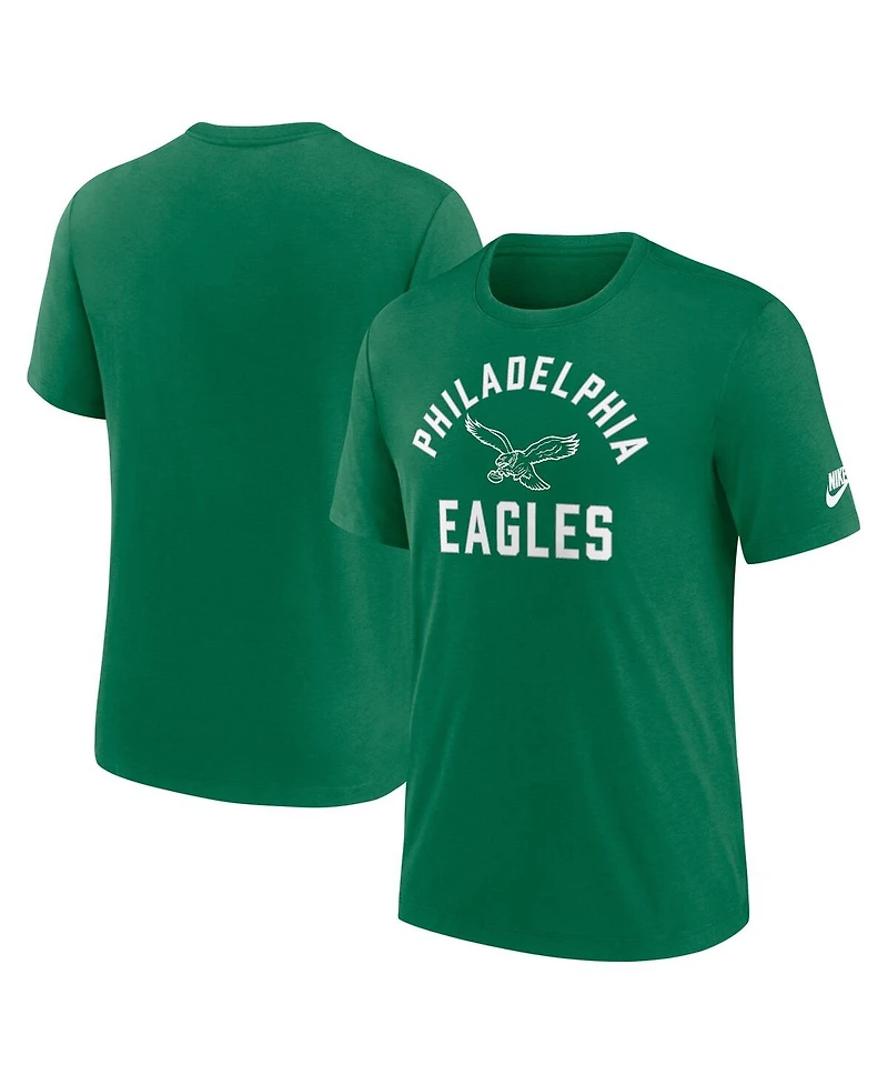 Nike Men's Midnight Green Philadelphia Eagles Favorable Timeline Tri-Blend T-Shirt