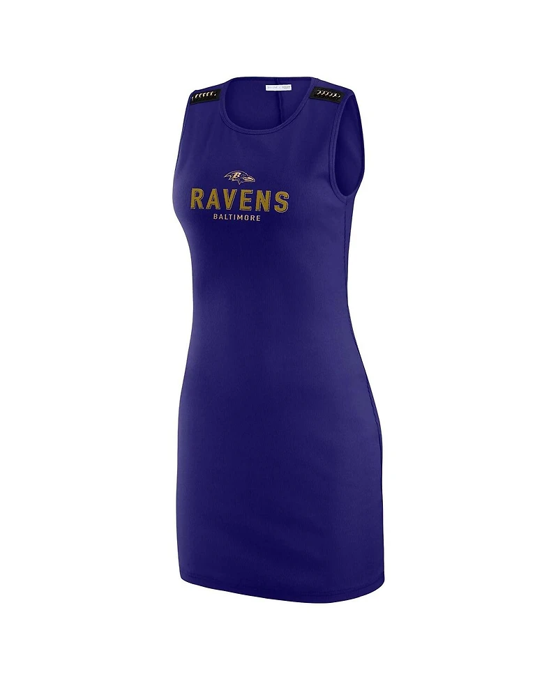 Wear by Erin Andrews Women's Purple Baltimore Ravens Ribbed Tank Dress