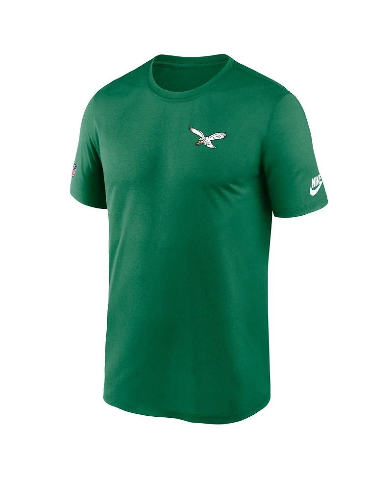 Nike Men's Kelly Green Philadelphia Eagles Sideline Alt Pack Small Logo Legend Performance T-Shirt