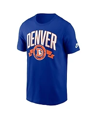 Nike Men's Royal Denver Broncos Rewind Front and Back Hit Essential T-Shirt