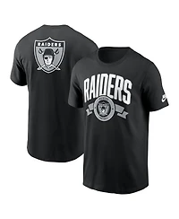 Nike Men's Black Las Vegas Raiders Rewind Front and Back Hit Essential T-Shirt