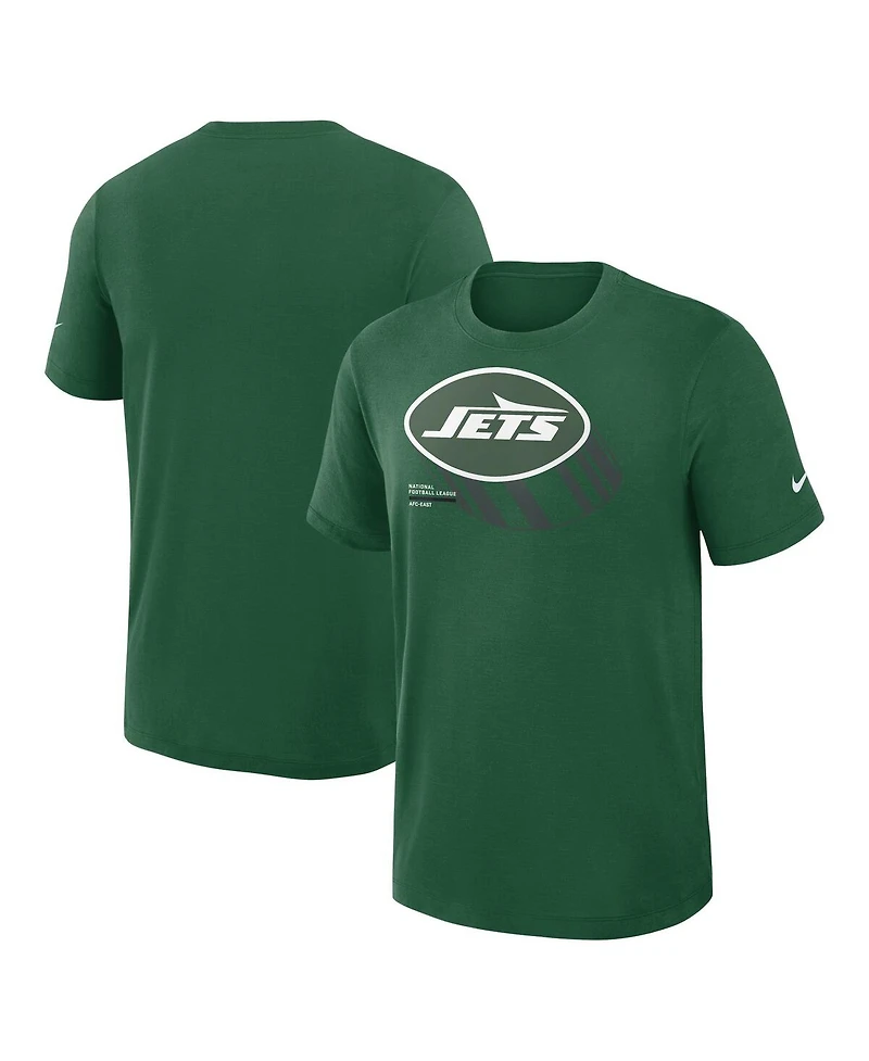 Nike Men's Green New York Jets Left End Run Slub Performance T-Shirt