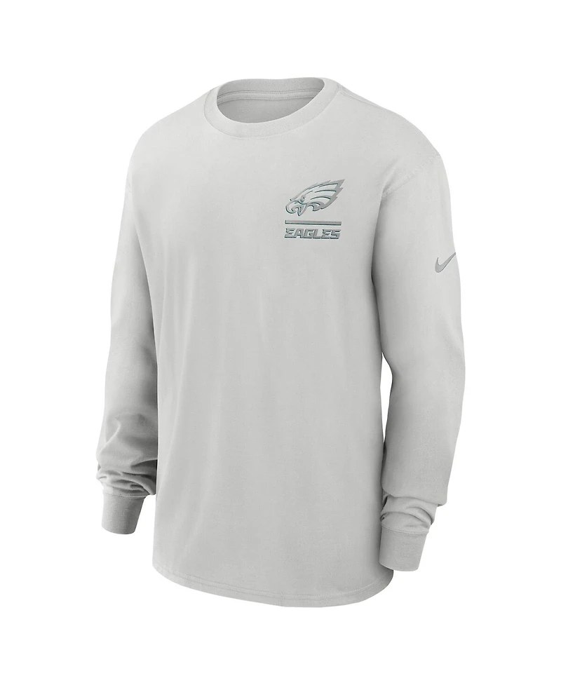 Nike Men's Gray Philadelphia Eagles Essential Heavy Max90 Long Sleeve T-Shirt