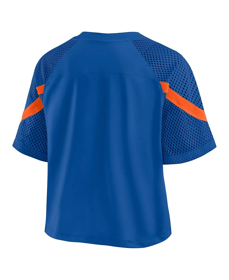 Fanatics Women's Royal Florida Gators Oversized Raglan V-Neck Fashion Jersey